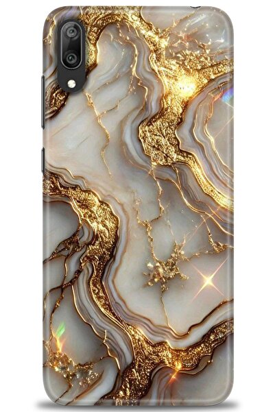 Rulet Aksesuar غطاء متوافق مع هاتف هواوي Y7 برايم 2019 HD مطبوع - غطاء سيليكو...