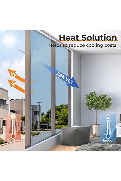 ALAYRA International Frosted Window Film Static Cling Privacy UV Heat Control 40x100cm