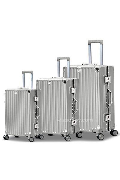 ZAAPPY Hard Shell Aluminum Framed 3PCS Set(20/24/28 Inch) Luggage, USB Charging Port, Bottle Holder
