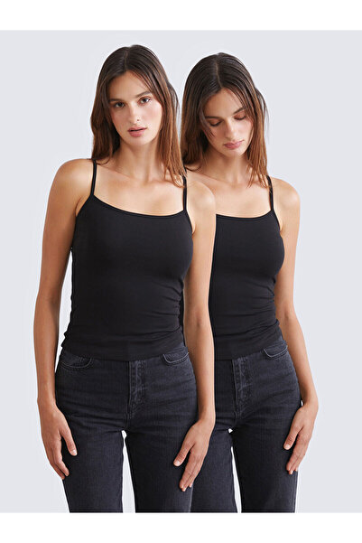 LC Waikiki Seray New Season Square Neck Women's Tank Top 2-Pack