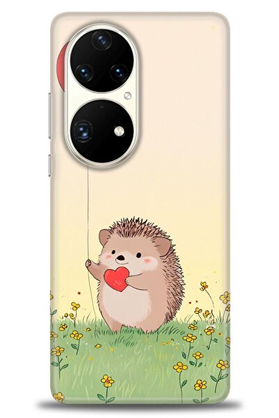 Rulet Aksesuar غطاء متوافق مع هاتف هواوي P50 Pro HD مطبوع - غطاء سيليكون مصمم...