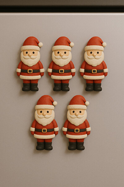 3D Stuff 5 قطع من المغناطيس بتصميم رأس السنة الجديدة - مجموعة مغناطيس هدايا ر...