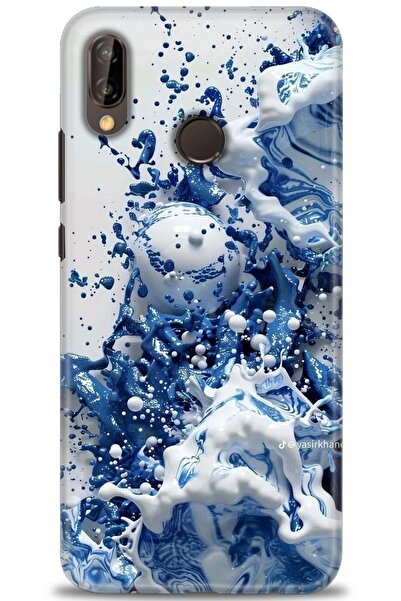 Rulet Aksesuar حافظة متوافقة مع هاتف هواوي P20 لايت HD مطبوع + واقي شاشة سيرا...