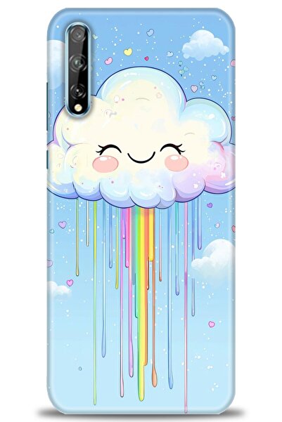 Rulet Aksesuar غطاء متوافق مع هاتف هواوي P Smart S HD مطبوع - غطاء سيليكون مص...