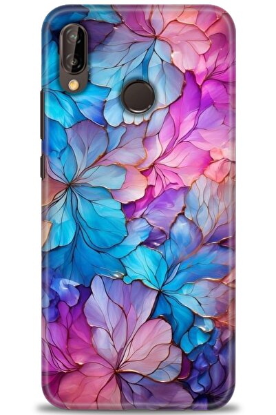 Rulet Aksesuar غطاء متوافق مع هاتف هواوي P20 لايت HD مطبوع + واقي شاشة سيرامي...