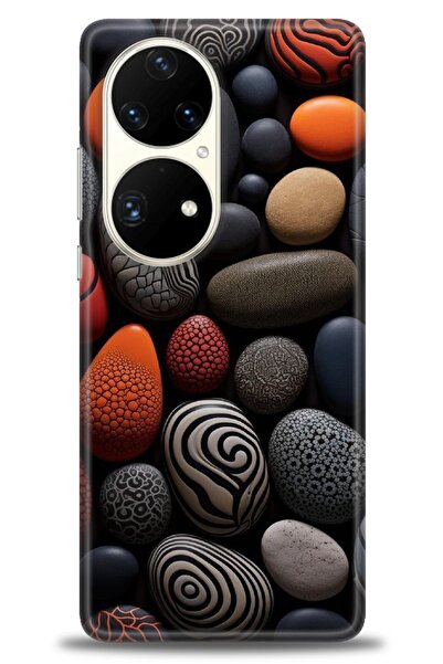 Rulet Aksesuar حافظة متوافقة مع هاتف هواوي P50 Pro HD مطبوع + واقي شاشة سيرام...