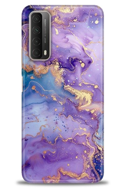 Rulet Aksesuar غطاء متوافق مع هاتف هواوي بي سمارت 2021 HD مطبوع - غطاء سيليكو...