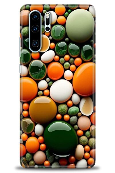 Rulet Aksesuar غطاء متوافق مع هاتف هواوي P30 Pro HD مطبوع - غطاء سيليكون مصمم...