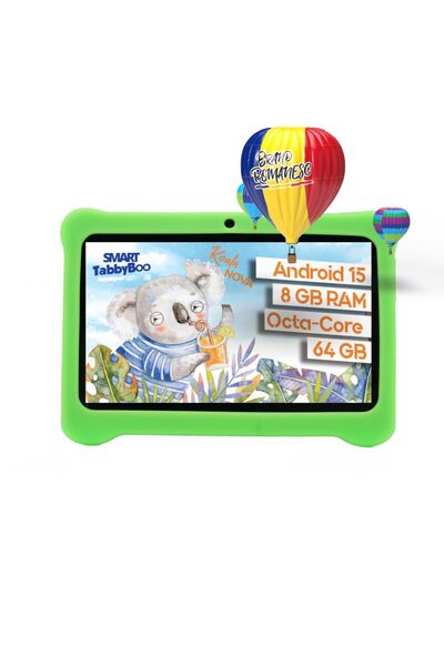 SMART TabbyBoo Koala NOVA 64GB children's tablet, 8GB RAM, OctaCore, Android 15, with parental control
