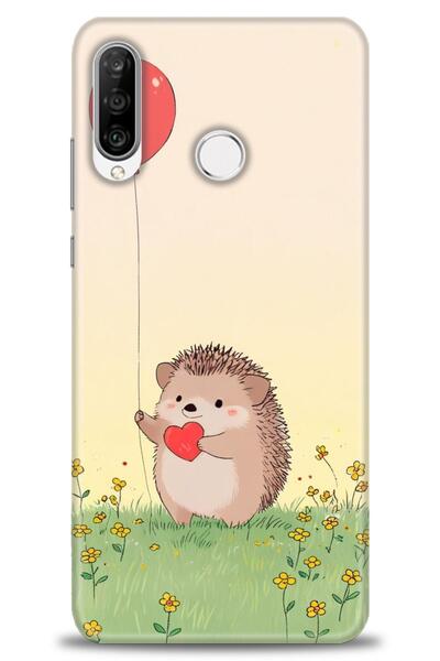 Rulet Aksesuar غطاء متوافق مع هاتف هواوي P30 لايت HD مطبوع - غطاء سيليكون بتص...