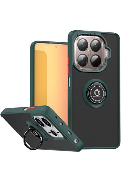 m.tk moveteck Xiaomi Mi 15t Pro Case Matte Anti-Fingerprint Colorful Key Ring Stand Military Armor Cover