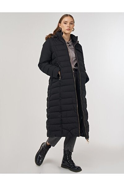 Kayra Kapüşonlu Anorak Mont-SİYAH - 38