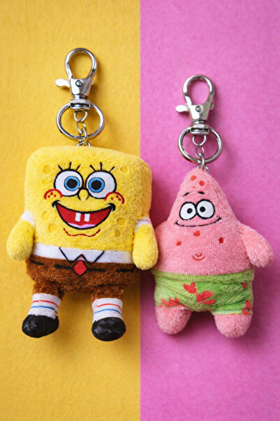 womi Sünger Bob Ve Patrick Peluş Çift Figür Anahtarlık
