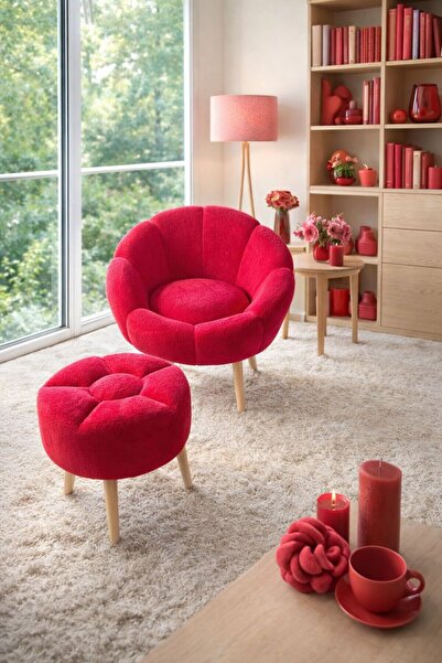 KOKİ DESİGN LİDA Tekli Koltuk Berjer Wellsoft Fuşya (SALON,BALKON,OFİS)PAPATY...