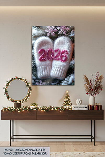 DekorHane Metal Print - 2026 Gloves New Year, Happy New Year, Christmas, Happy New Year Painting, New Year Gift