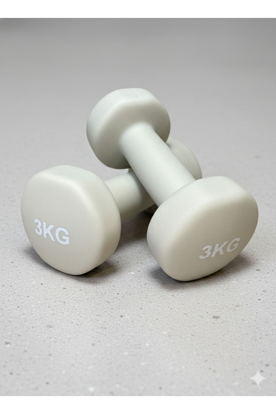 HEPİTOP Vinly Neoprene Kaplamalı Döküm Demir Dambıl Estetik Soft Pilates Fitn...