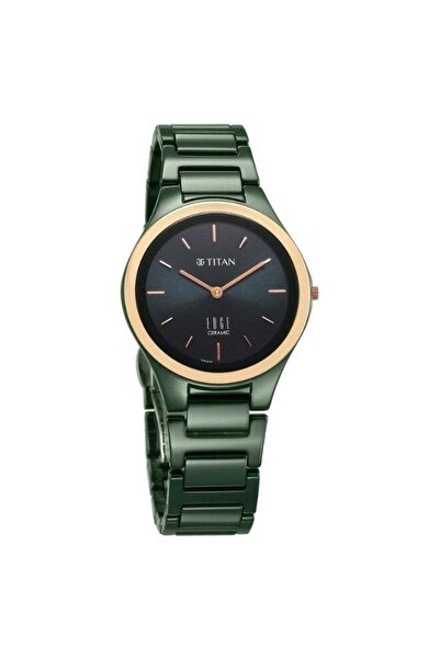 Titan Edge Bicolour Women’s Watch 2653KC12 – Green Ceramic Strap, Quartz Move...