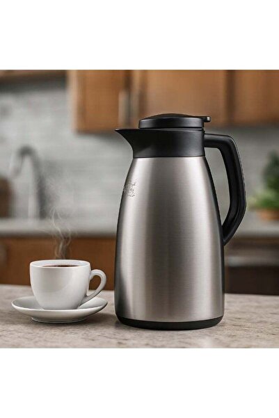 BASURRAH ترمس فاخر من الفولاذ المقاوم للصدأ للشاي والقهوة من باسورا - سعة 1.3...