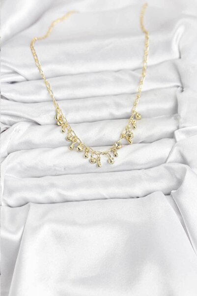 Lisinya قلادة نسائية من الفولاذ 316L بلون ذهبي -