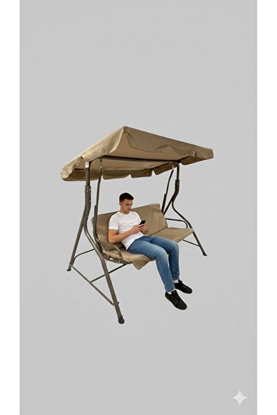 Generic Three-seater garden patio swing with adjustable canopy