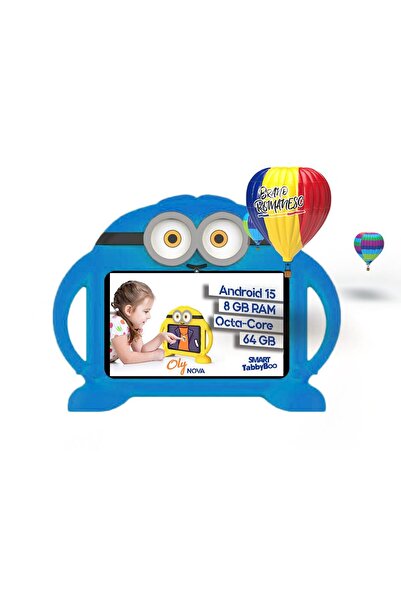 SMART TabbyBoo Oly NOVA 64GB children's tablet, 8GB RAM, OctaCore, Android 15, with parental control blue