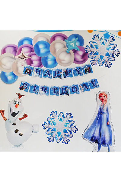 Frozen decoration set with 21 foil and latex balloons and decorations
