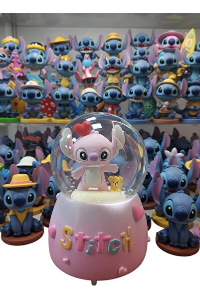 monthiron stitch jumbo en büyük boy kar küre püskürtme motorlu müziklı ışıklı