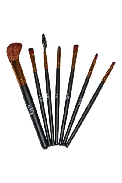 ELFA Ilva Eye Brush Set of 7 Pieces Black/Brown