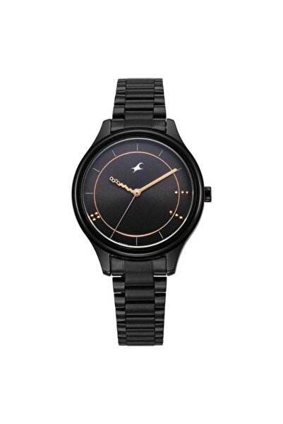 FASTRACK Stunners 6296NM01 Women's Watch - Black Dial, Black Metal Strap