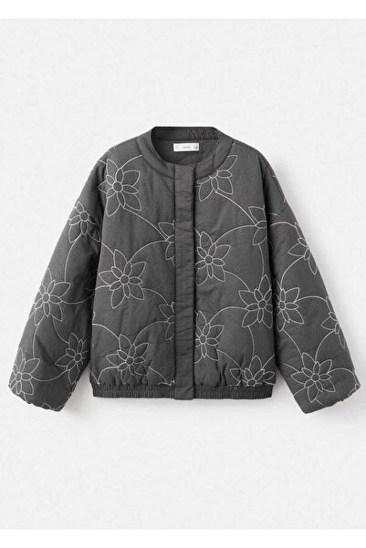 MANGO Kids İşlemeli kapitone mont