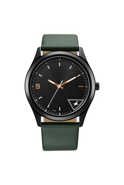 FASTRACK Stunners Quartz Analog Watch 3317NL01 - Black Dial, Green Leather Strap