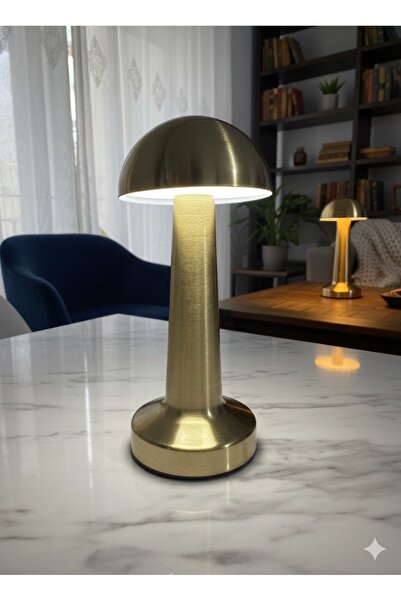 Dekor Dekoratif Şarjlı 3 Renk Modlu Mantar Model Masa Lambası