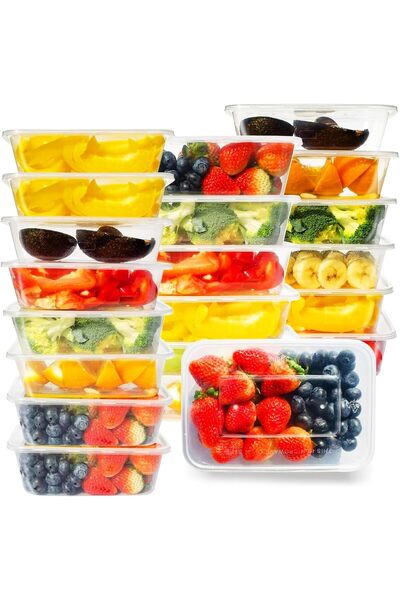 4as 4A.S 50 Pack Food Storage Containers with Lids 650ml
