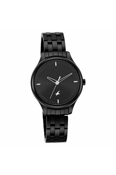 FASTRACK ساعة ستانرز 1.0 النسائية 6248NM01 - مينا أسود وسوار من الفولاذ المقا...