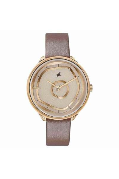 FASTRACK Stunners 8.0 Women’s Watch 6303WL01 – Rose Gold Dial, Brown Leather ...