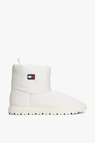 Tommy Hilfiger Kadın Kalın Tabanlı Bağcıklı Su Geçirmez Kışlık Beyaz Bot & Bootie EN0EN02823-YBI