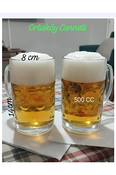 ORTAKÖY CENNETİ Bira bardağı 2 adet cam ithal ürün 500 cc Hacim 17 cm yüksekl...