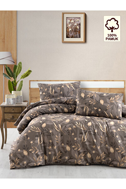 CAQQA %100 Pamuk Karel Mink Çift Kişilik Nevresim Takımı