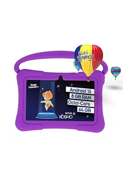 SMART TabbyBoo Children's tablet Kosmo NOVA 64GB, 8GB RAM, OctaCore, Android 15, with purple parental control