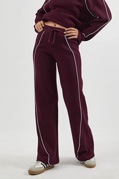 Hiccup BUSEM Biye Detaylı Geniş Paçalı, İpli Eşofman Altı