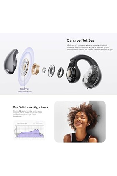 BRF bfsx QCY C30 (QT33) Crossky Kablosuz Küpe Kulaklık 4 Mikrofon Enc Ipx5 Bl...