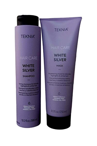 Lakme Teknia Silver White Hair Care Set - Shampoo 300ml + Mask 250ml