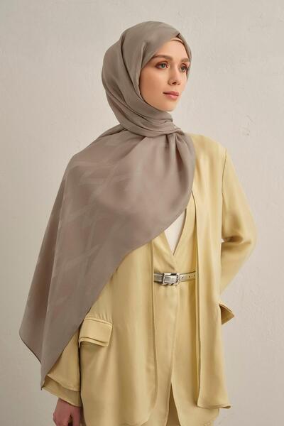 Armine Şal din lyocell - Model în zig-zag - ALY1-20 - Mink