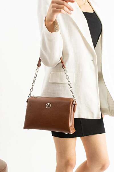 KIRASE حقيبة كتف وحقيبة كروس من الجلد الناعم ذات 3 أقسام، مقاس الطول 22 وعرض ...