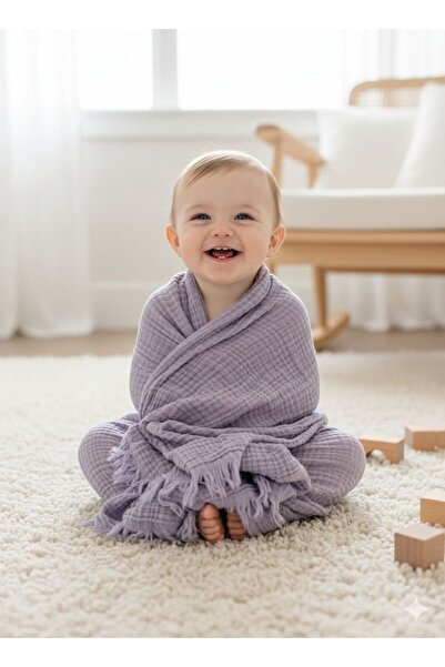 P&H BABYWEAR 100% Cotton Muslin Baby Blanket – Unisex Soft Breathable 4 Seasons