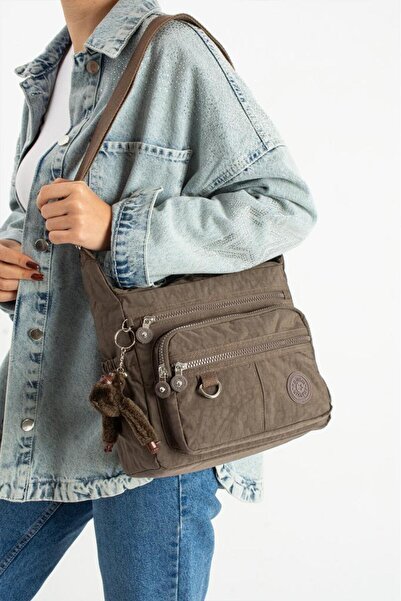 Baginn Klinkır Women's Messenger Shoulder Bag Multi-Pocket Crossbody Rain-Resistant Lightweight Fabric 30*23 cm