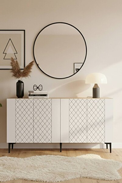 YUMEDİ DESİGN KA1512B - DEFNE KONSOL, TV SEHPASI, ÇOK AMAÇLI DOLAP ve KAHVE K...