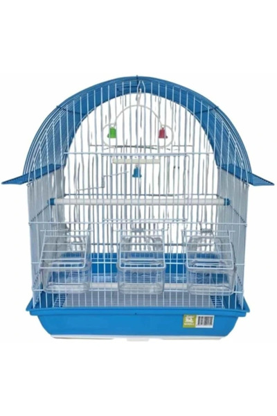 AyrStore Nanbell 3 Yemlik Sürgülü Izgaralı İthal Kuş Kafesi 37X28X48cm