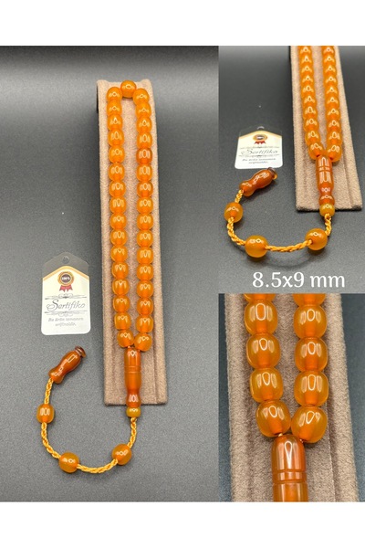 Kehribar سبحة خرز معدنية مخصصة