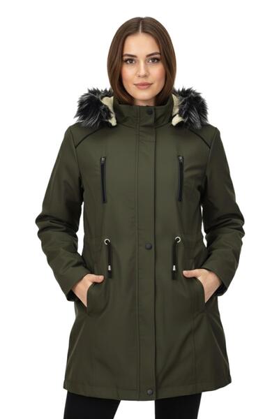 BAGLAN Women's Hooded Plush Inside Coat Bgl-St05029